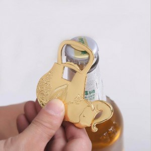 Lucky Golden Elephant Bottle Opener Favor