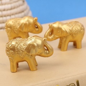 Lucky Golden Elephant Place Card Holder Favor