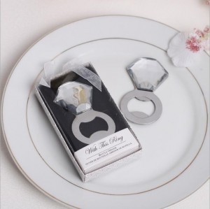 With this Ring wine bottle opener wedding favors 