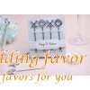 XO design stainless steel hugs and kisses fruit fork wedding favors