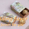 World map Candy Boxes Gift Box Sugar Candy Box with Burlap Wedding Favor