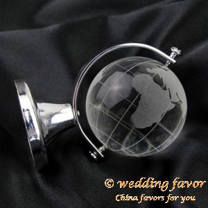 Crystal terrestrial globe ornaments wedding favor decorations
