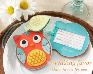 "Owl" Be Seeing You Rubber Luggage Tag Favor