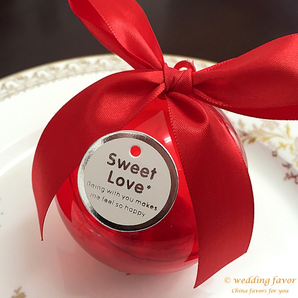 European-style round ball design wedding candy box