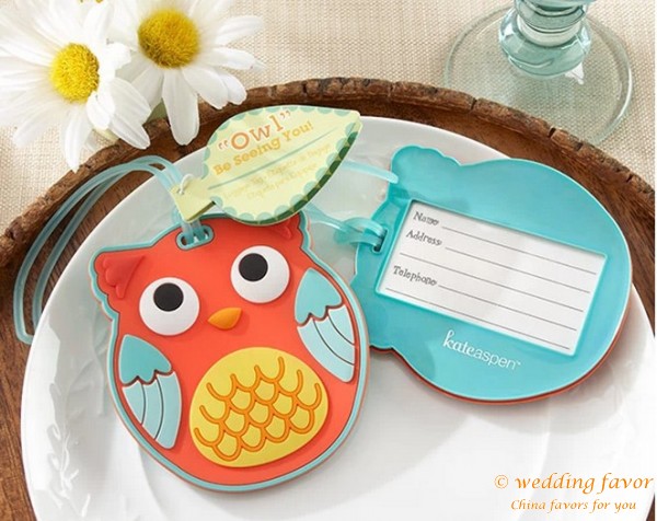 "Owl" Be Seeing You Rubber Luggage Tag Favor