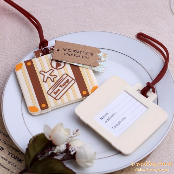 50pcs Let the Journey Begin Vintage Suitcase Luggage Tag Baby Shower Gifts & Wedding Favors